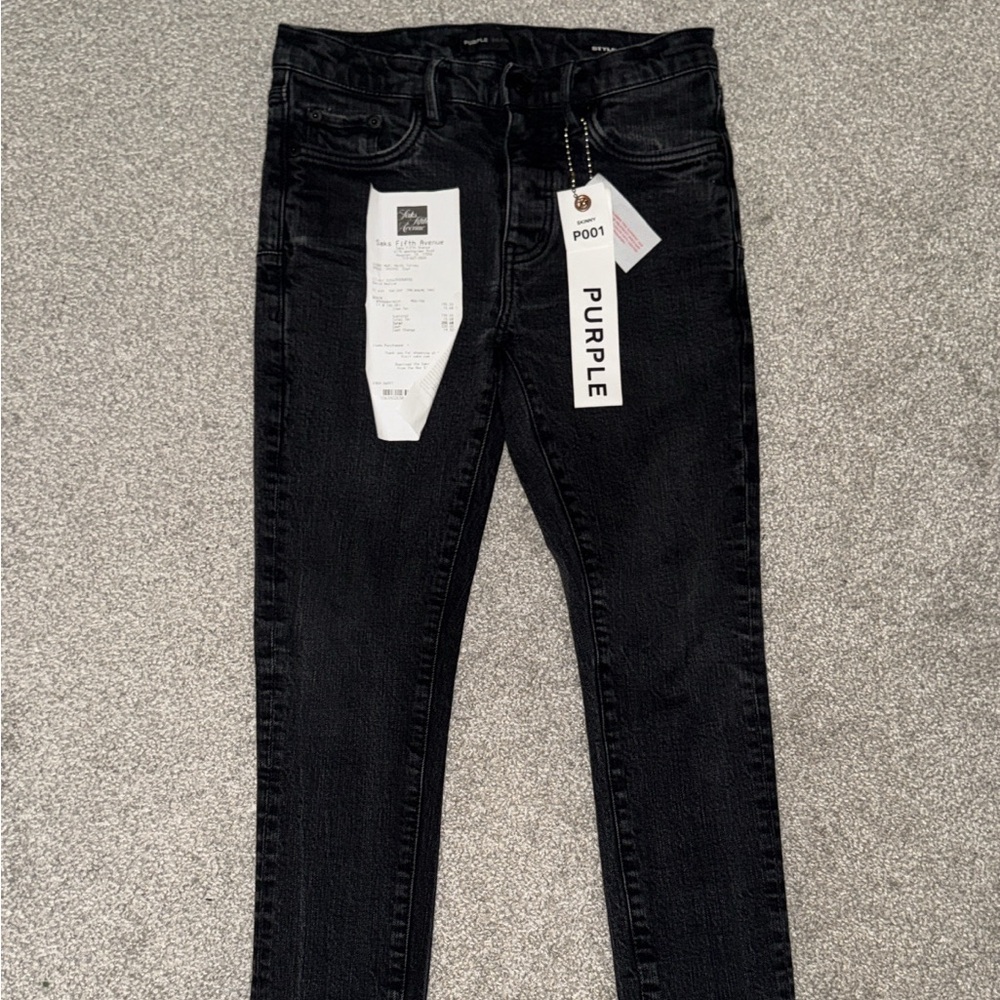 Purple Brand P001 Black Skinny Jeans | 29 | Tags + Receipt